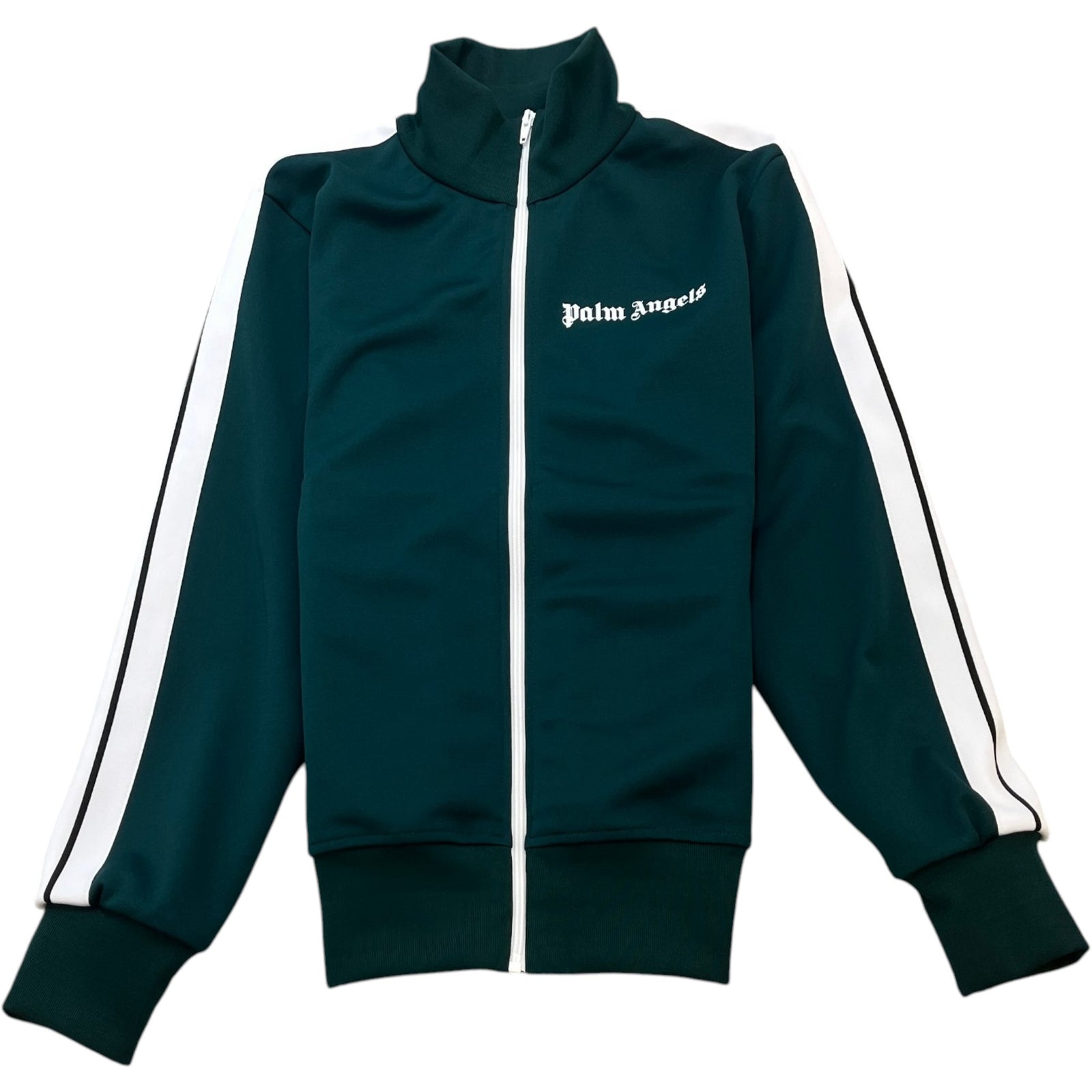 Men's Logo Print Track Jacket Green Size M - Photo 1