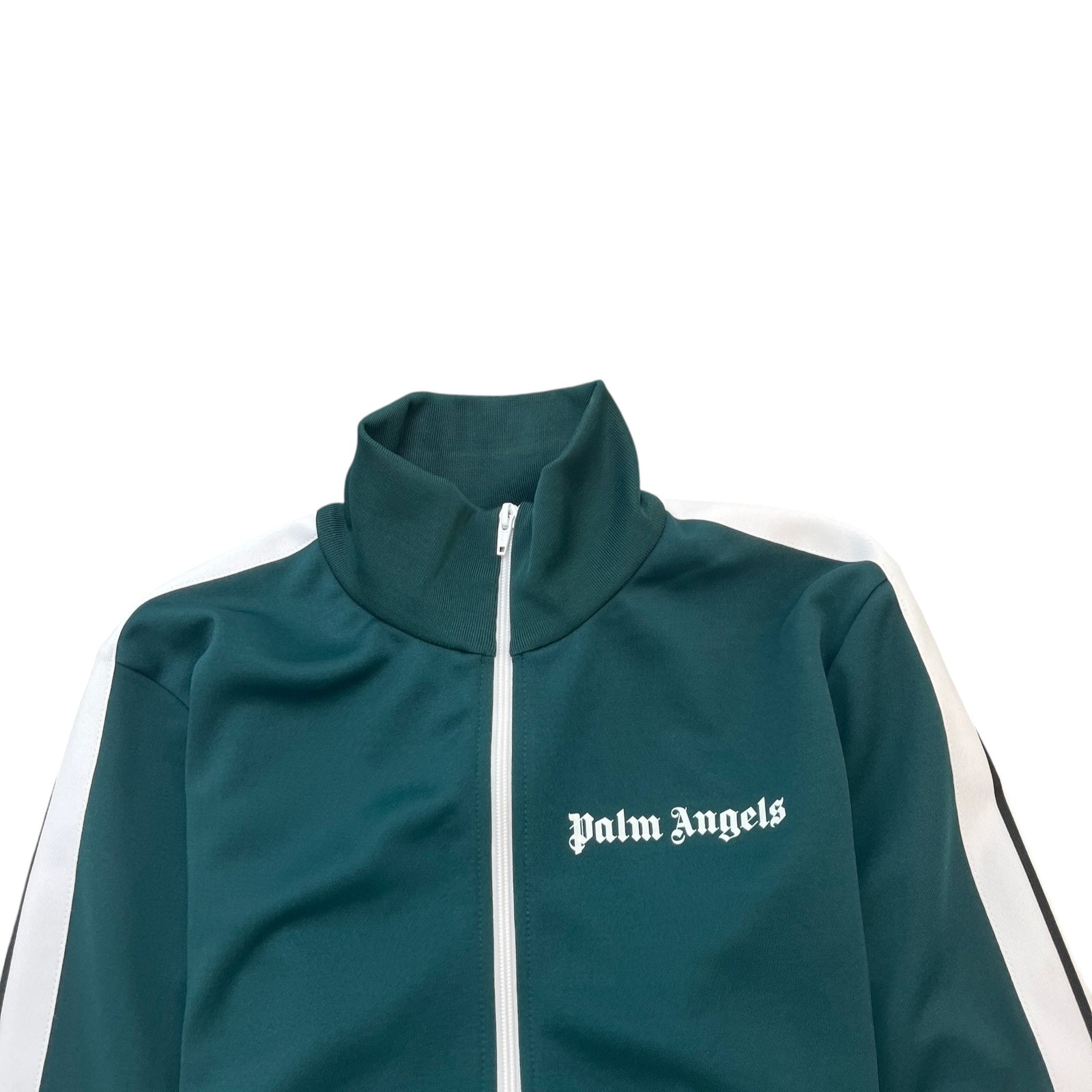 Men's Logo Print Track Jacket Green Size M - Photo 5