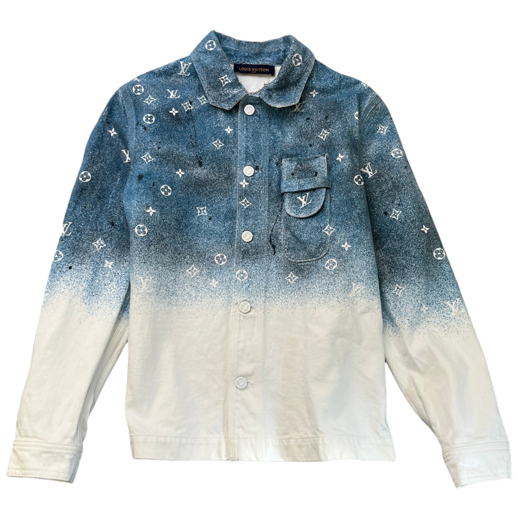Men's Star Gradient Workwear Jacket Blue Size S – Label Source