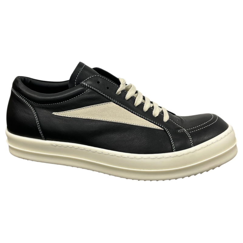 Men's Leather Vintage Low Trainers Black Size UK 9.5 / EU 43.5