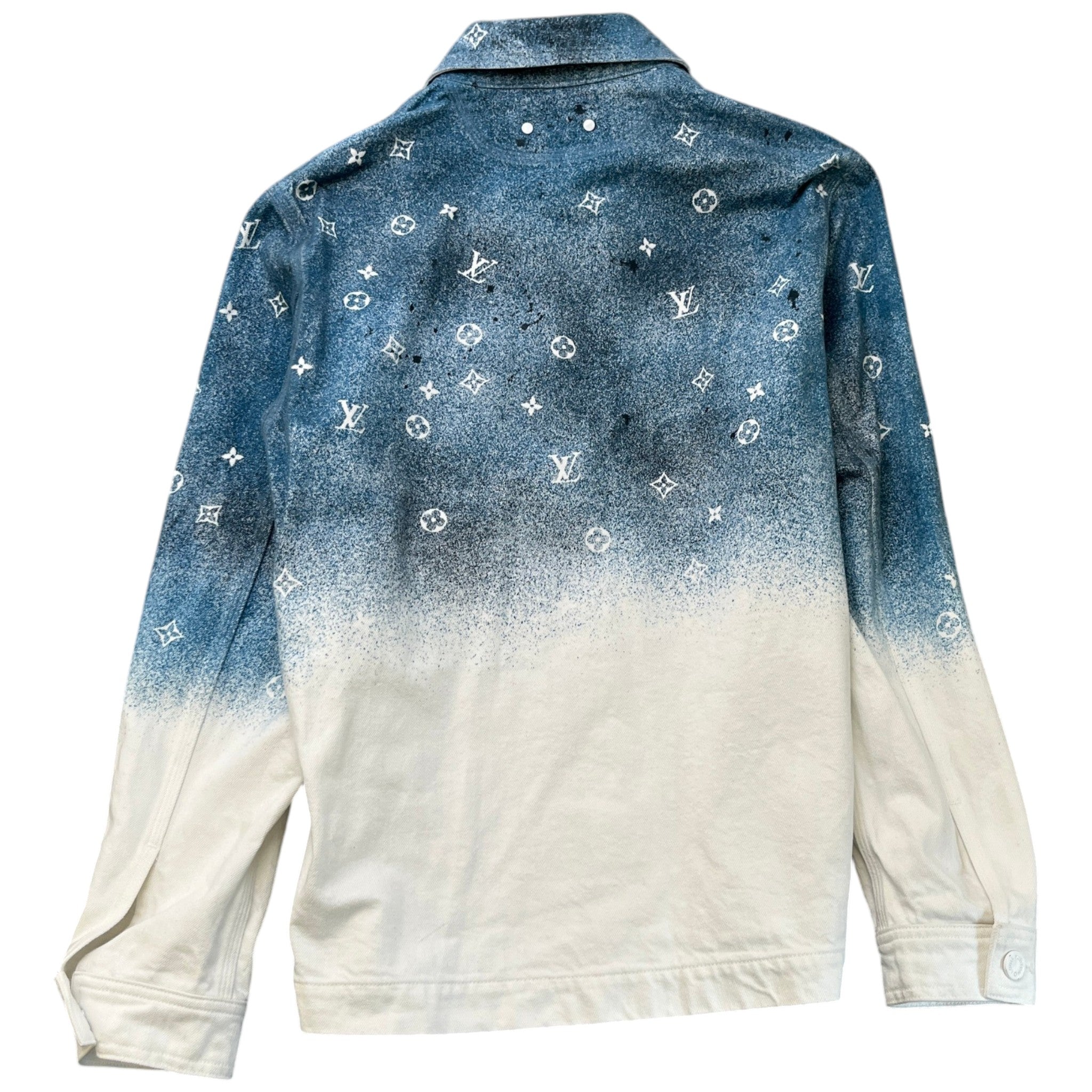 Men's Star Gradient Workwear Jacket Blue Size S – Label Source