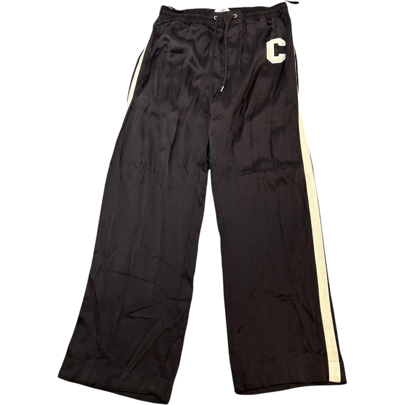Women's C Athletic Satin Joggers Brown Size Waist 38"