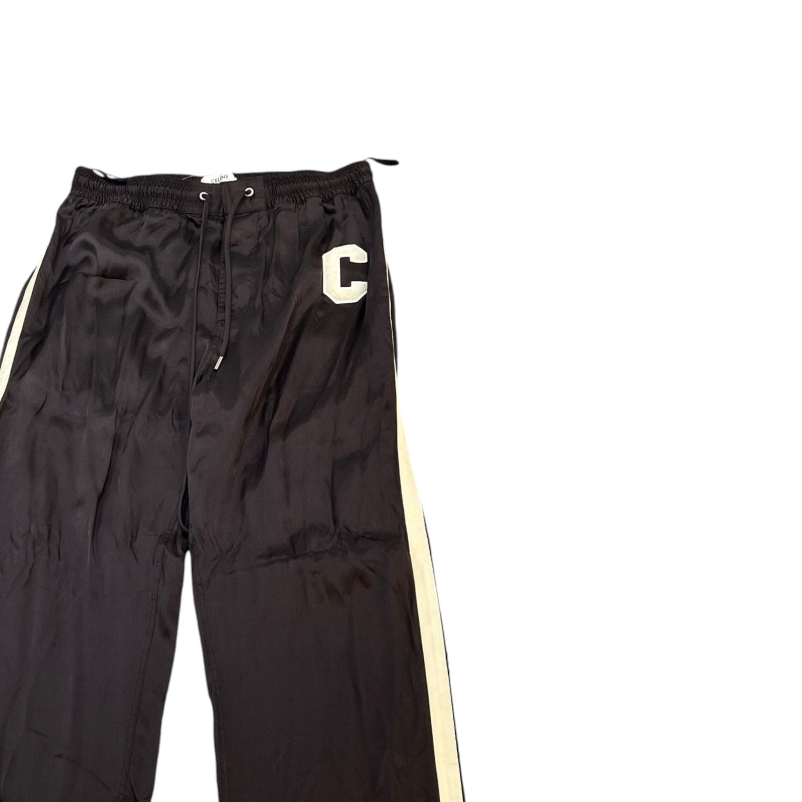 Women's C Athletic Satin Joggers Brown Size Waist 38" - Photo 3