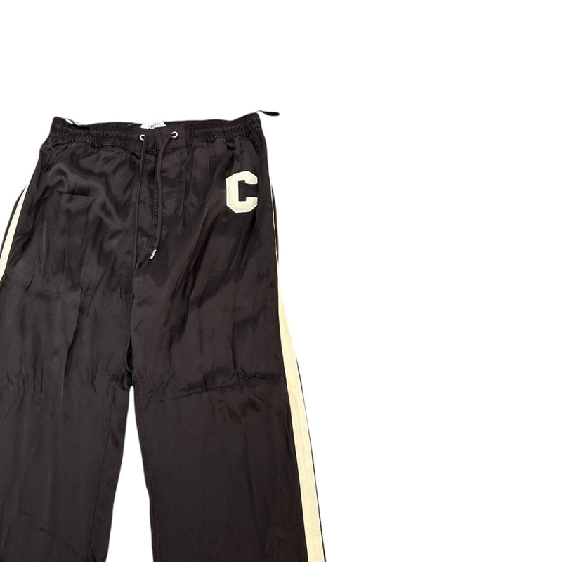 Women's C Athletic Satin Joggers Brown Size Waist 38"