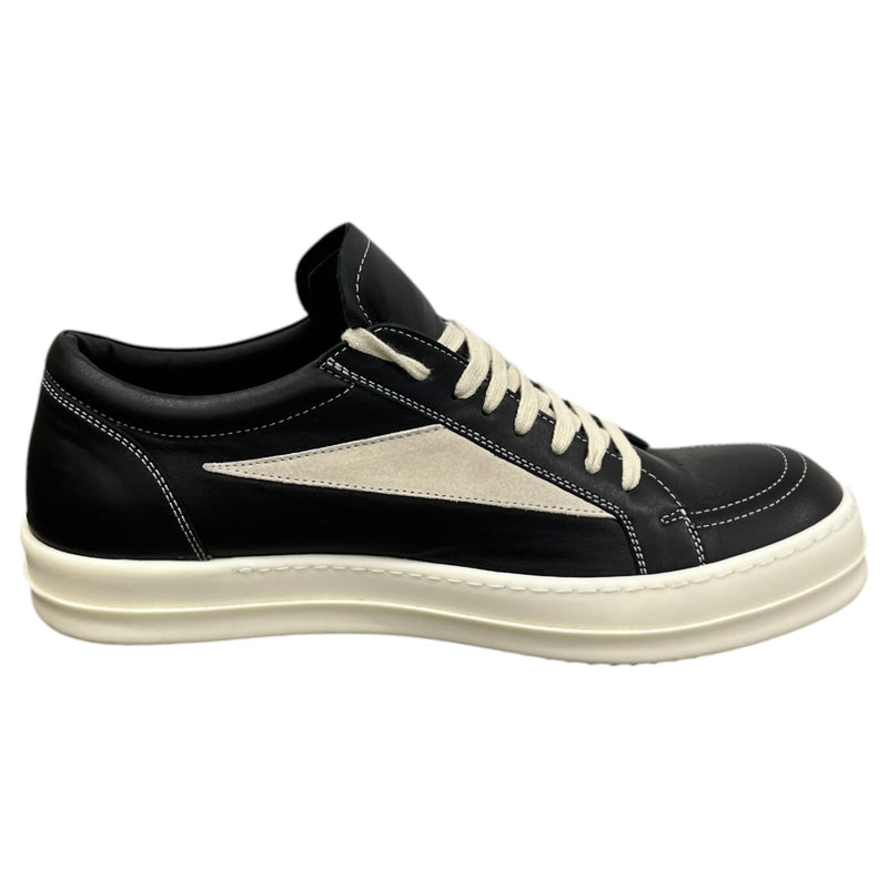 Men's Leather Vintage Low Trainers Black Size UK 9.5 / EU 43.5
