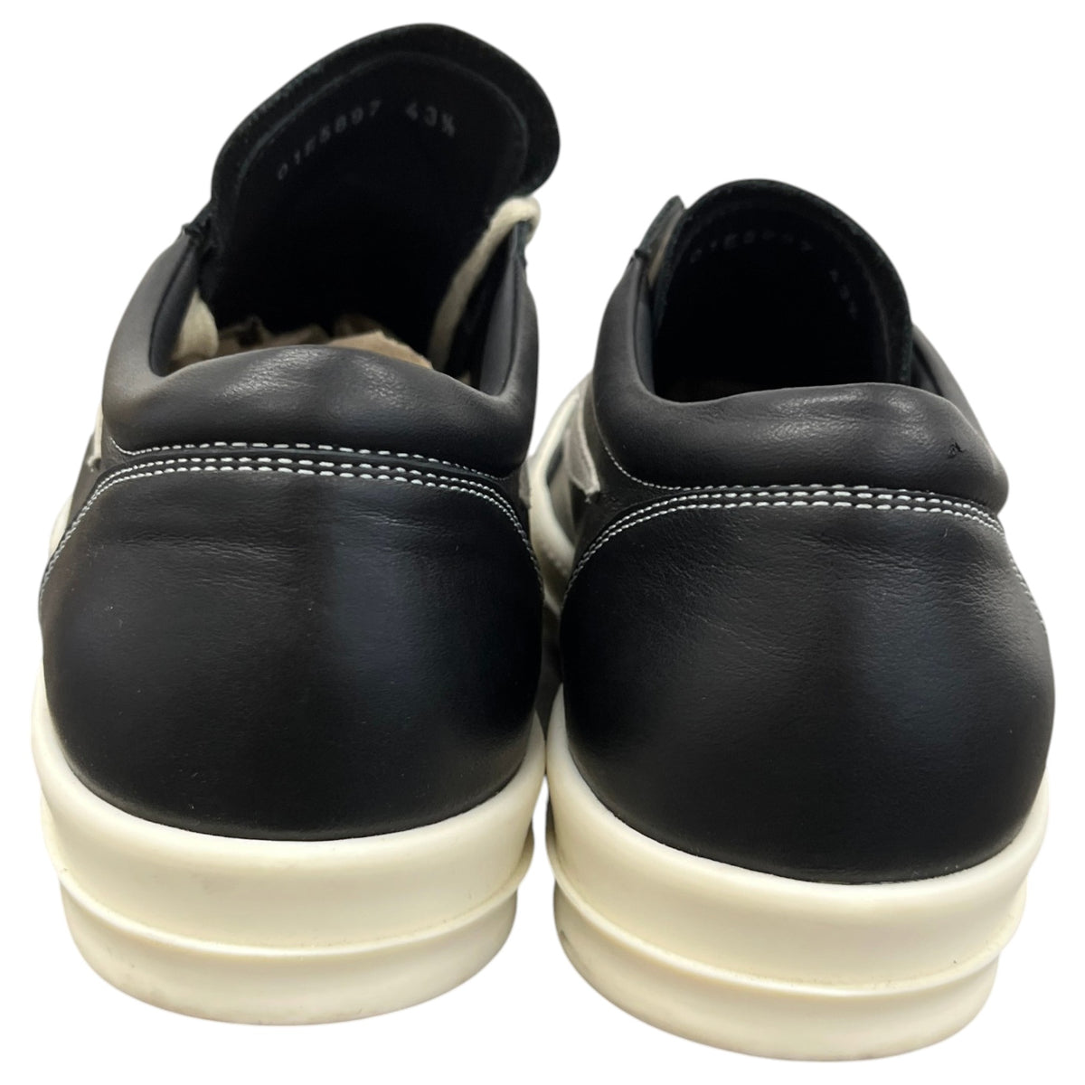 Men's Leather Vintage Low Trainers Black Size UK 9.5 / EU 43.5 - Photo 7