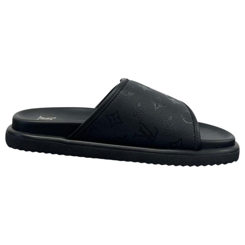 Men's Monogram Miami Slides Black Size UK 7.5 / EU 41.5