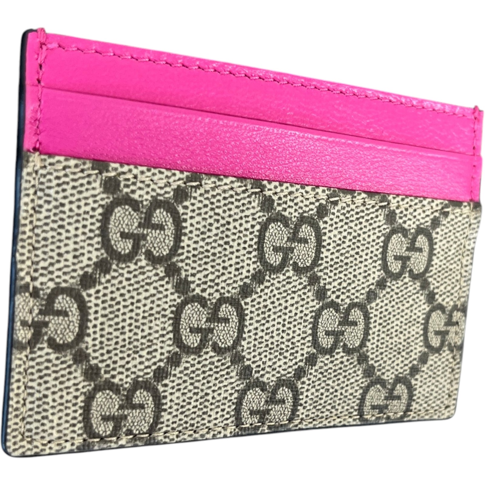 Women's Portacare Gg Supreme Card Holder Beige - Photo 3