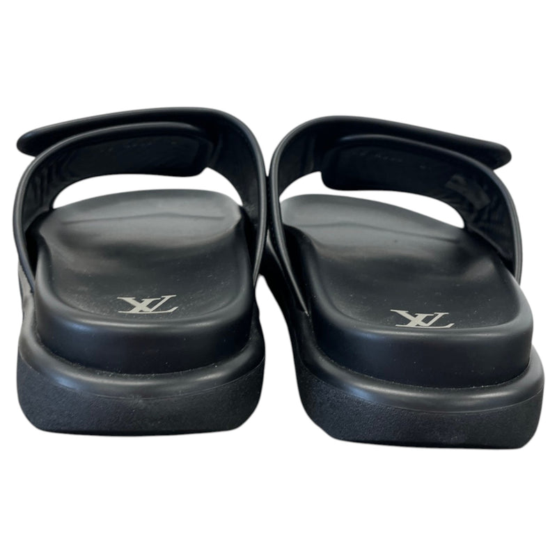 Men's Monogram Miami Slides Black Size UK 7.5 / EU 41.5