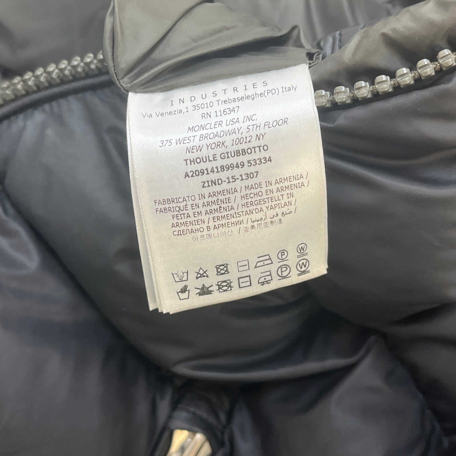 Men's Thoule Down Jacket Black Size 3 / L - Photo 9