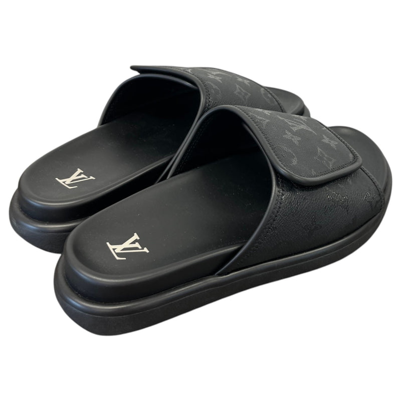 Men's Monogram Miami Slides Black Size UK 7.5 / EU 41.5
