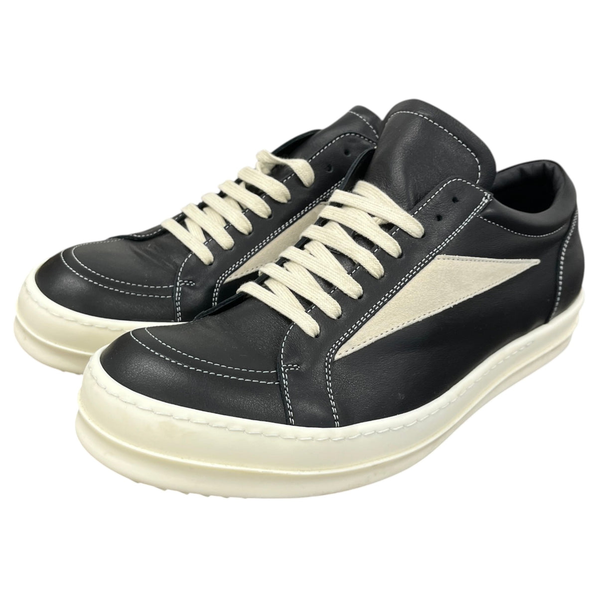 Men's Leather Vintage Low Trainers Black Size UK 9.5 / EU 43.5 - Photo 9