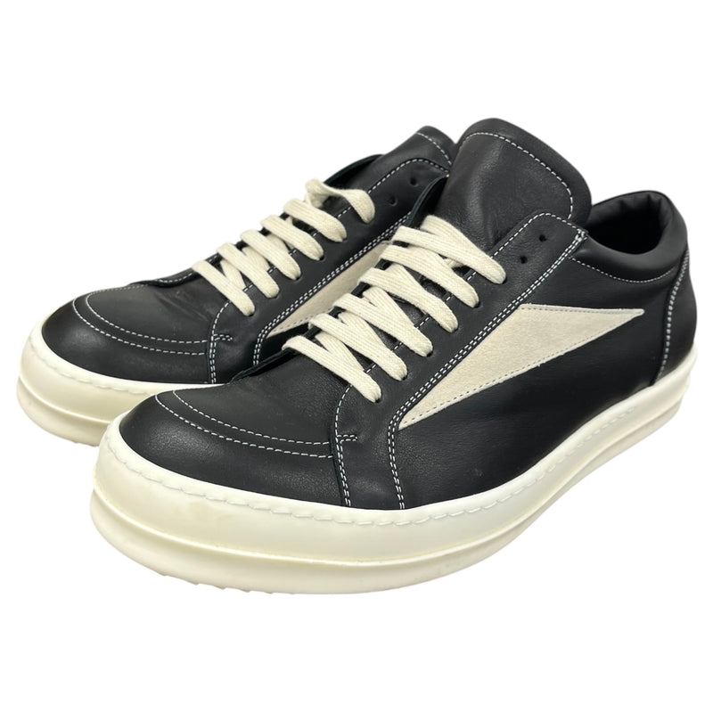 Men's Leather Vintage Low Trainers Black Size UK 9.5 / EU 43.5