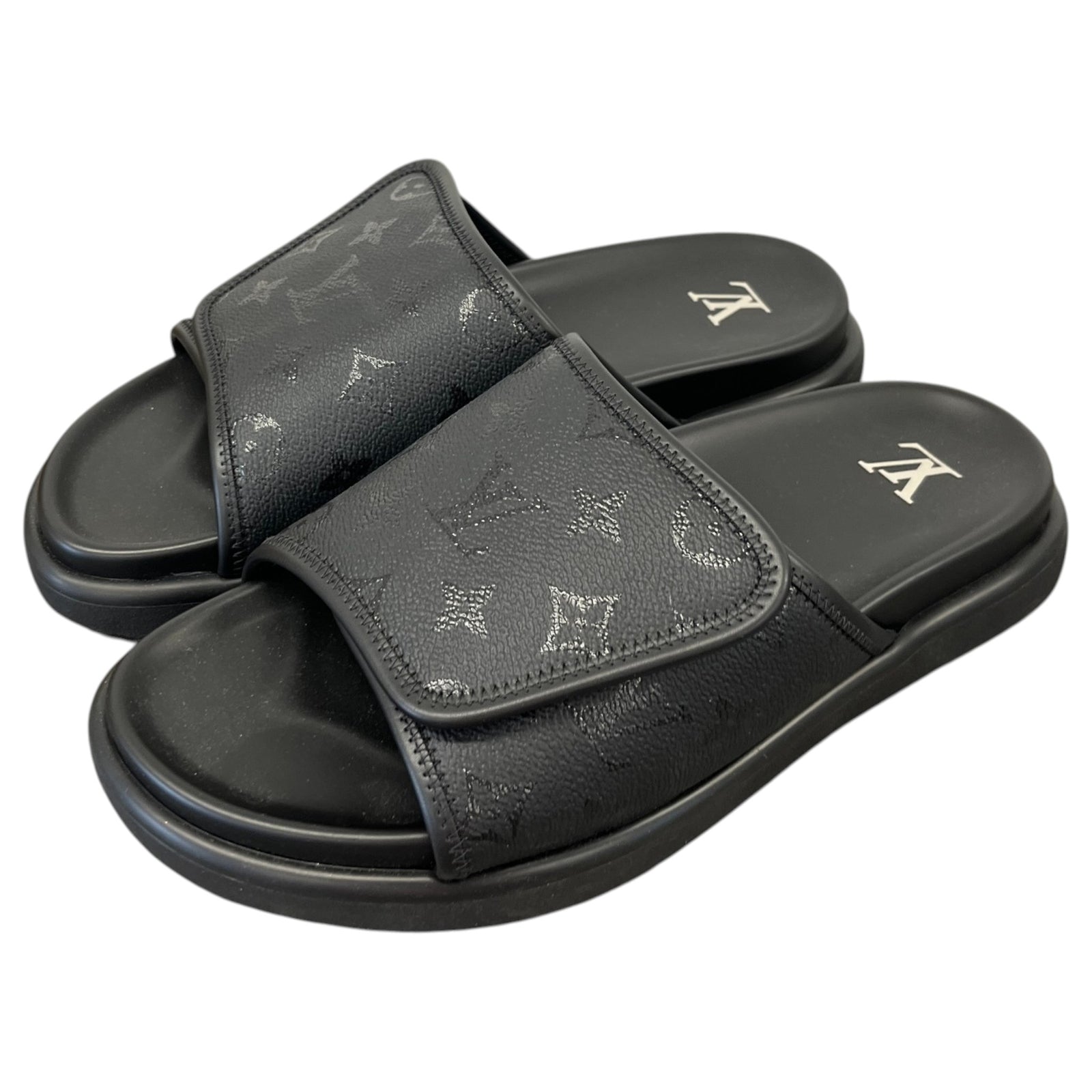 Men's Monogram Miami Slides Black Size UK 7.5 / EU 41.5 - Photo 9