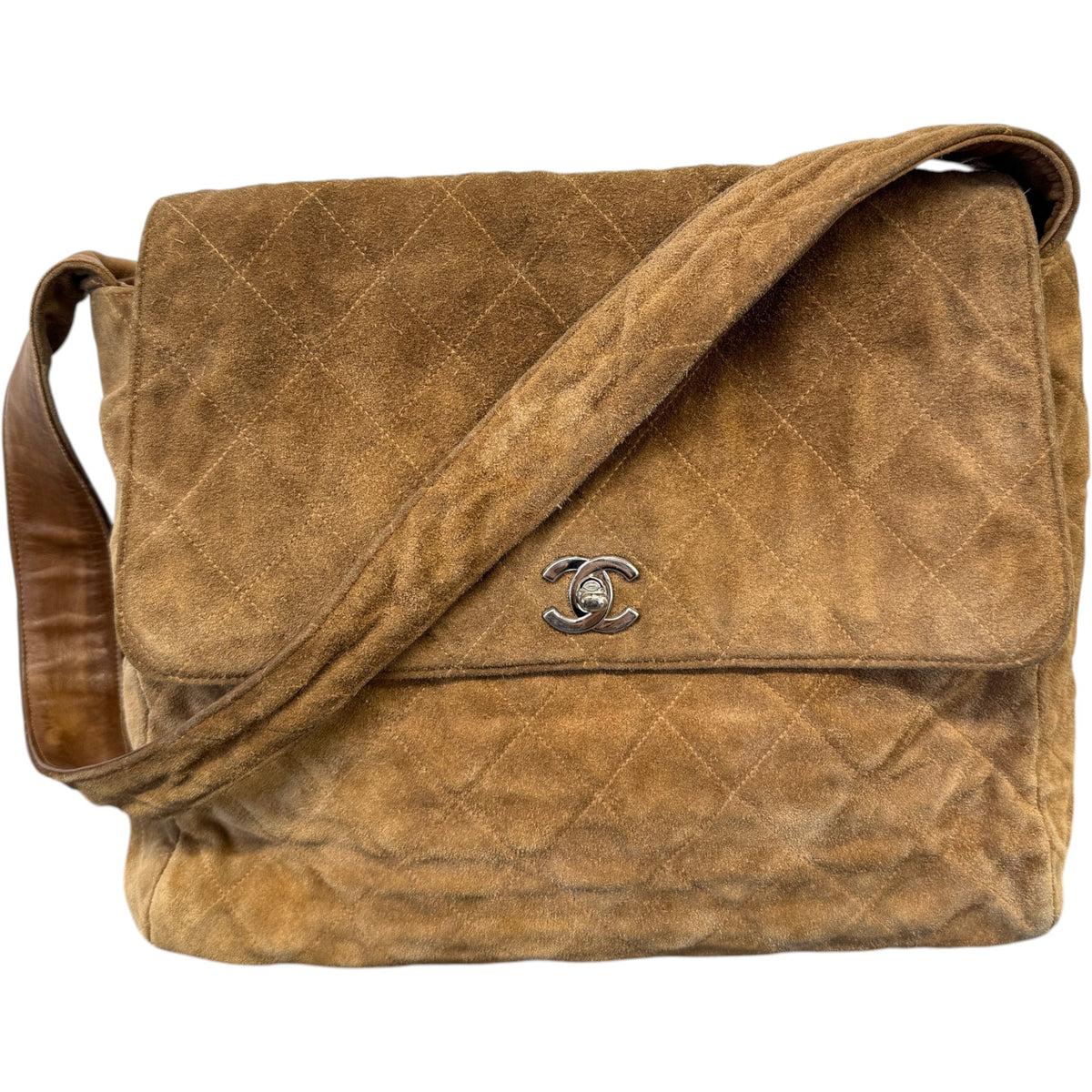 Women's Quilted CC Handbag Beige - Photo 1