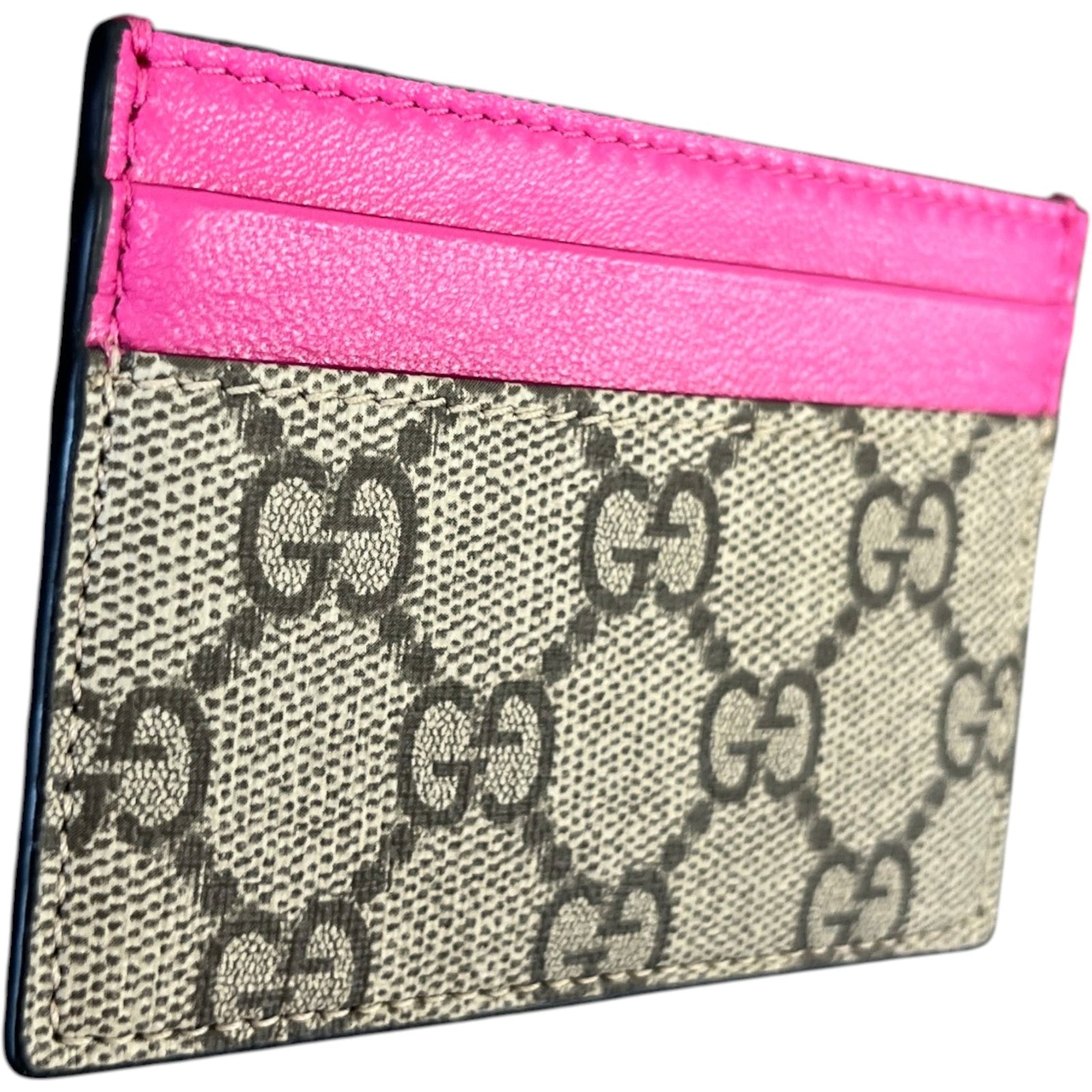 Women's Portacare Gg Supreme Card Holder Beige - Photo 5