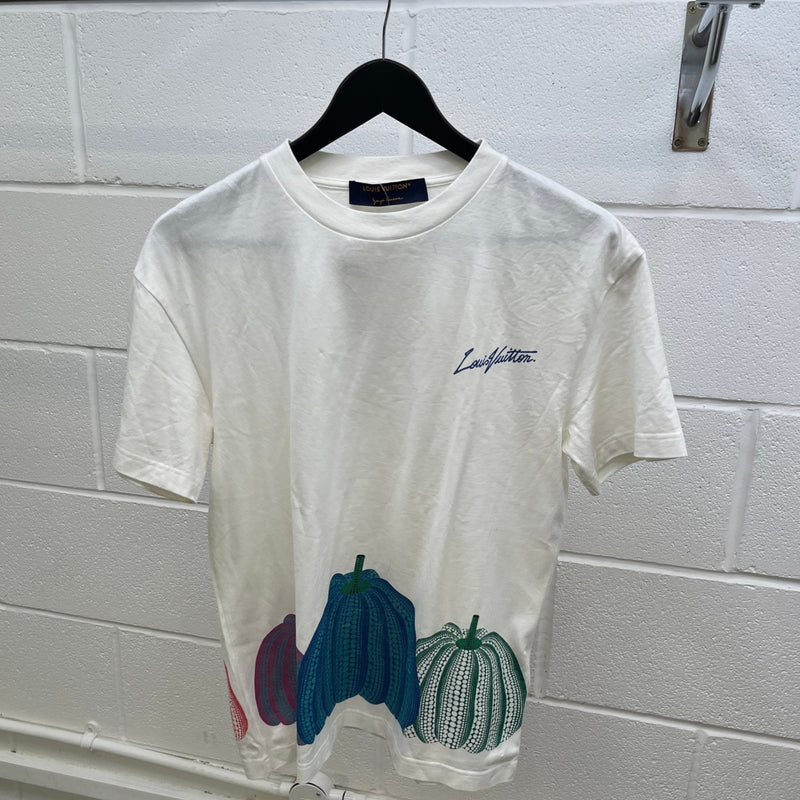 Men's X Yayoi Kusama Pumpkin Dots T-Shirt White Size XS