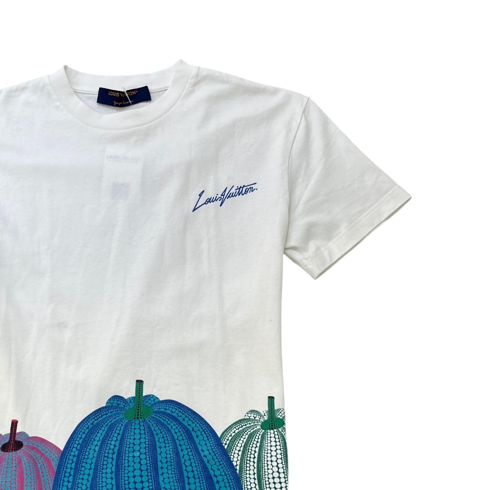 Men's X Yayoi Kusama Pumpkin Dots T-Shirt White Size XS - Photo 3