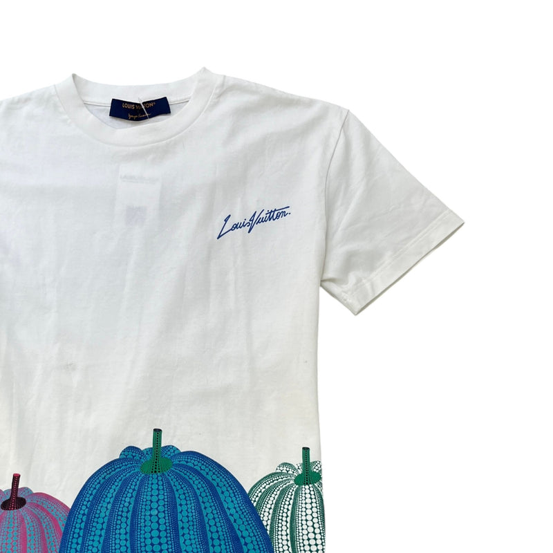 Men's X Yayoi Kusama Pumpkin Dots T-Shirt White Size XS