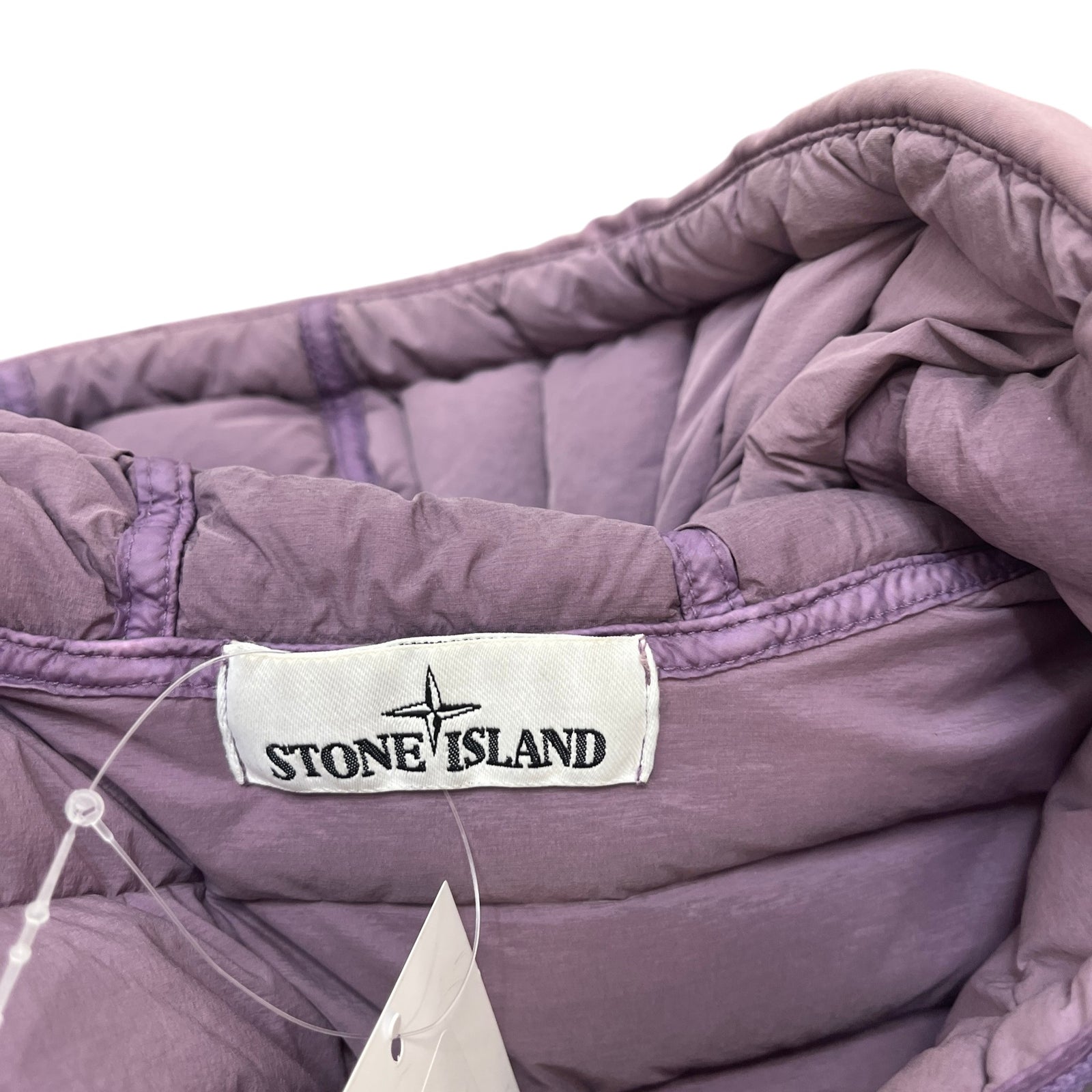 Men's Applique Logo Down Jacket Purple Size L - Photo 7