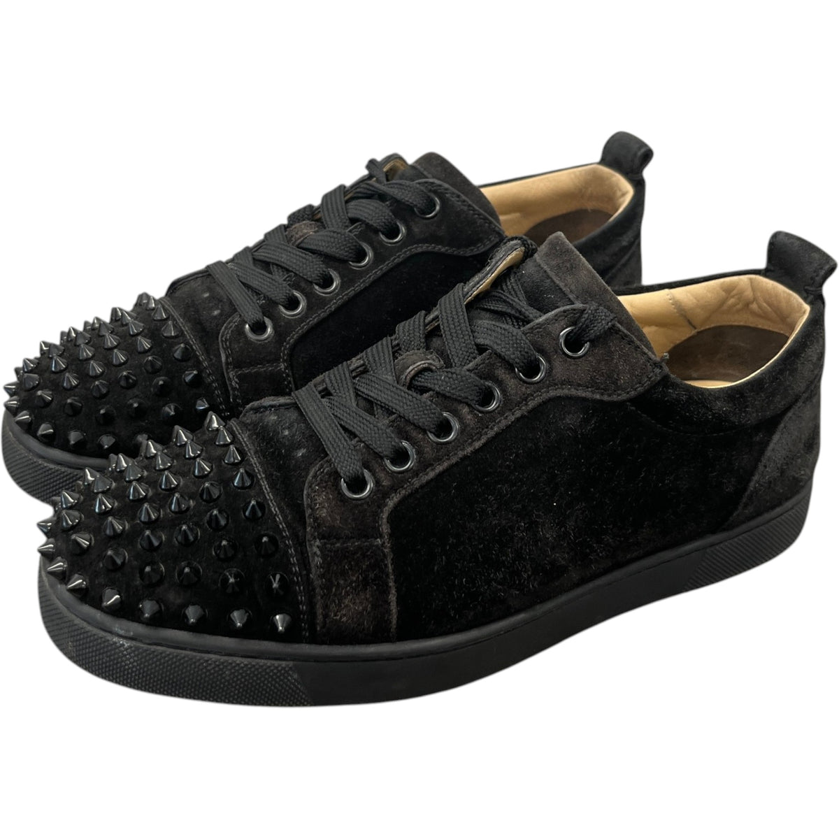 Women's Louis Spikes Flat Low Trainers Black Size UK 5.5 / EU 38.5 - Photo 9
