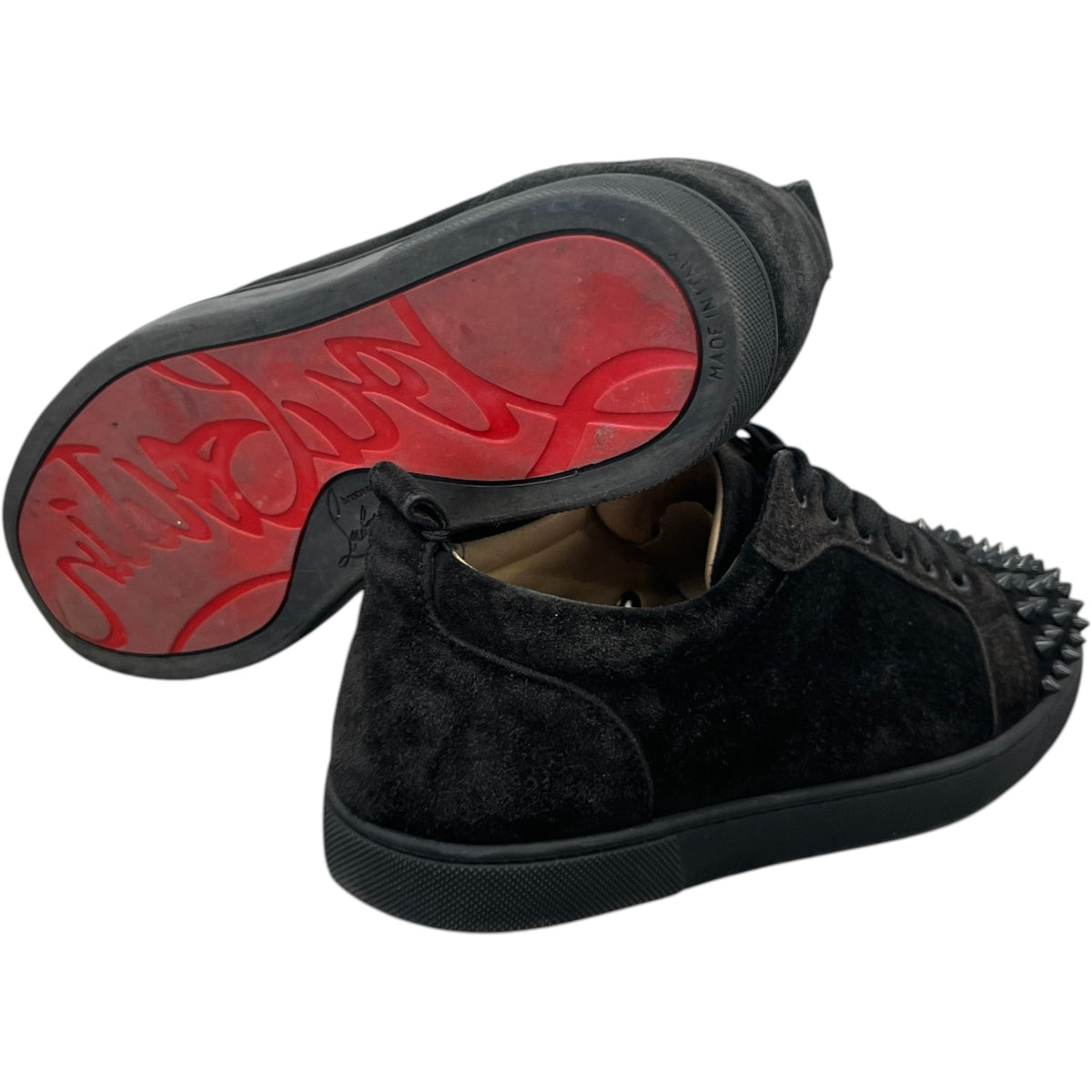 Women's Louis Spikes Flat Low Trainers Black Size UK 5.5 / EU 38.5 - Photo 10