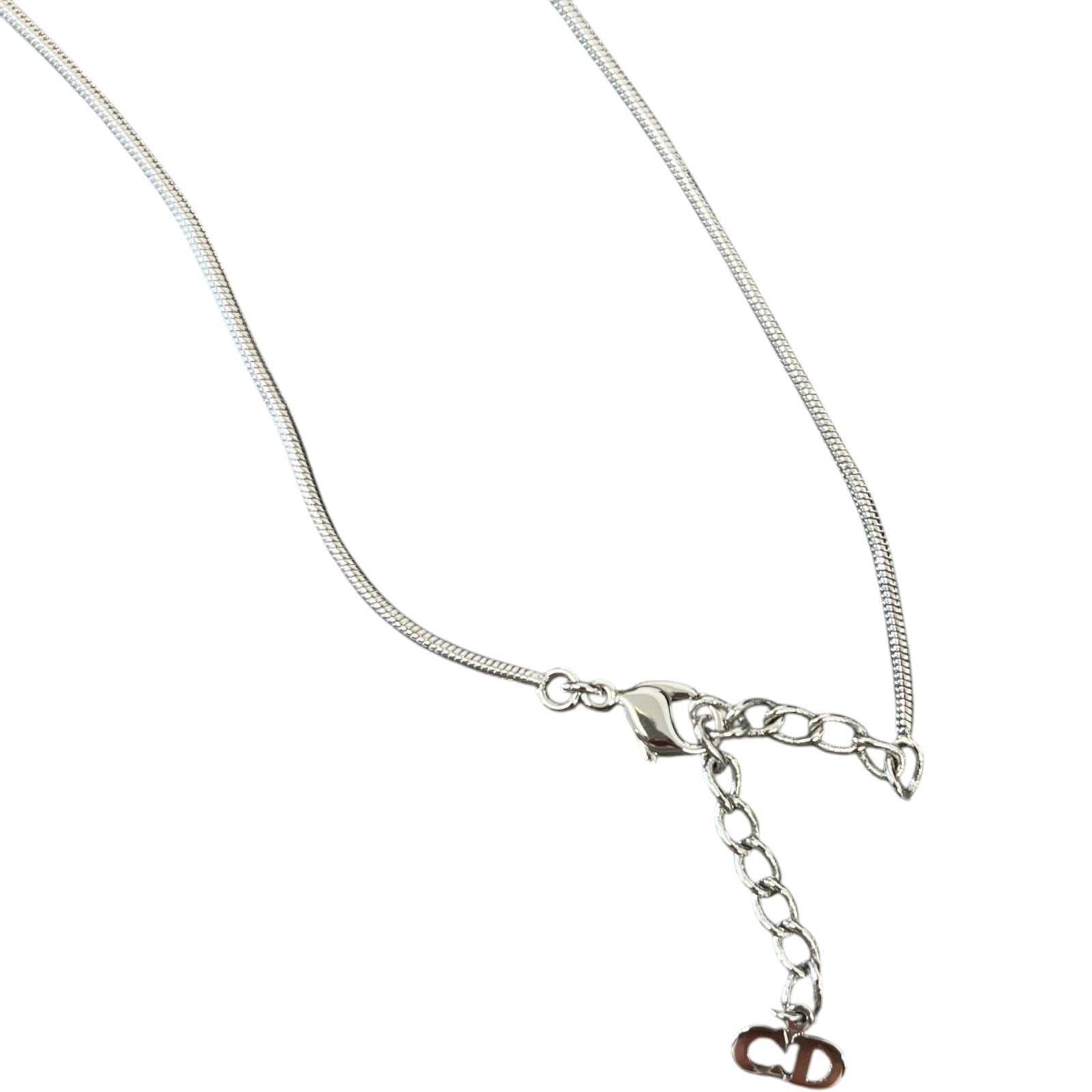 Women's Vintage D Pendant Necklace Silver - Photo 5