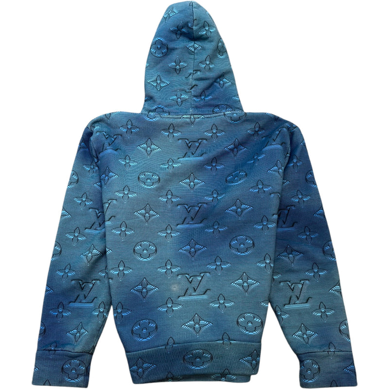 Men's 3D Illusion 2054 Hoodie Blue Size L
