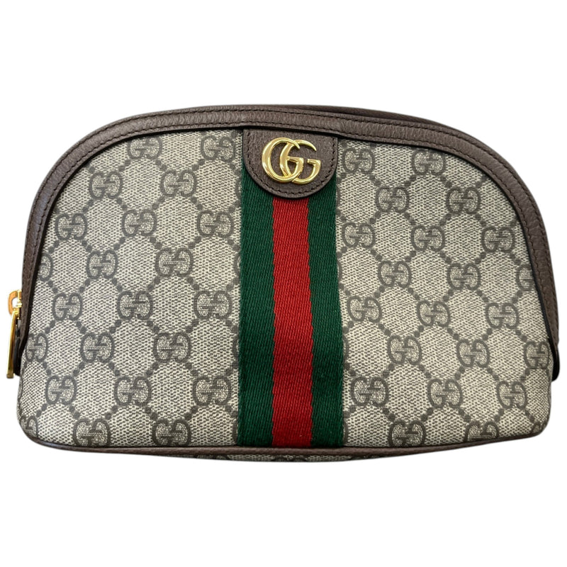 Women's GG Supreme Ophidia Small Cosmetic Toiletry Bag Beige