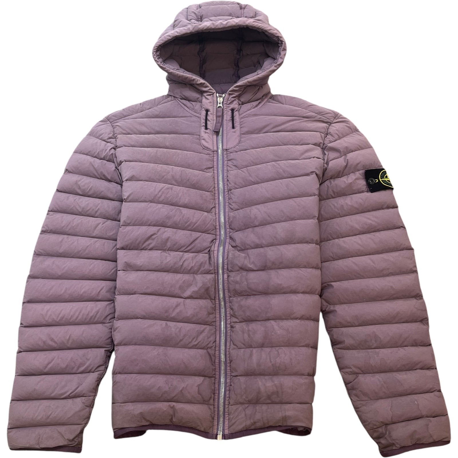 Men's Applique Logo Down Jacket Purple Size L - Photo 1