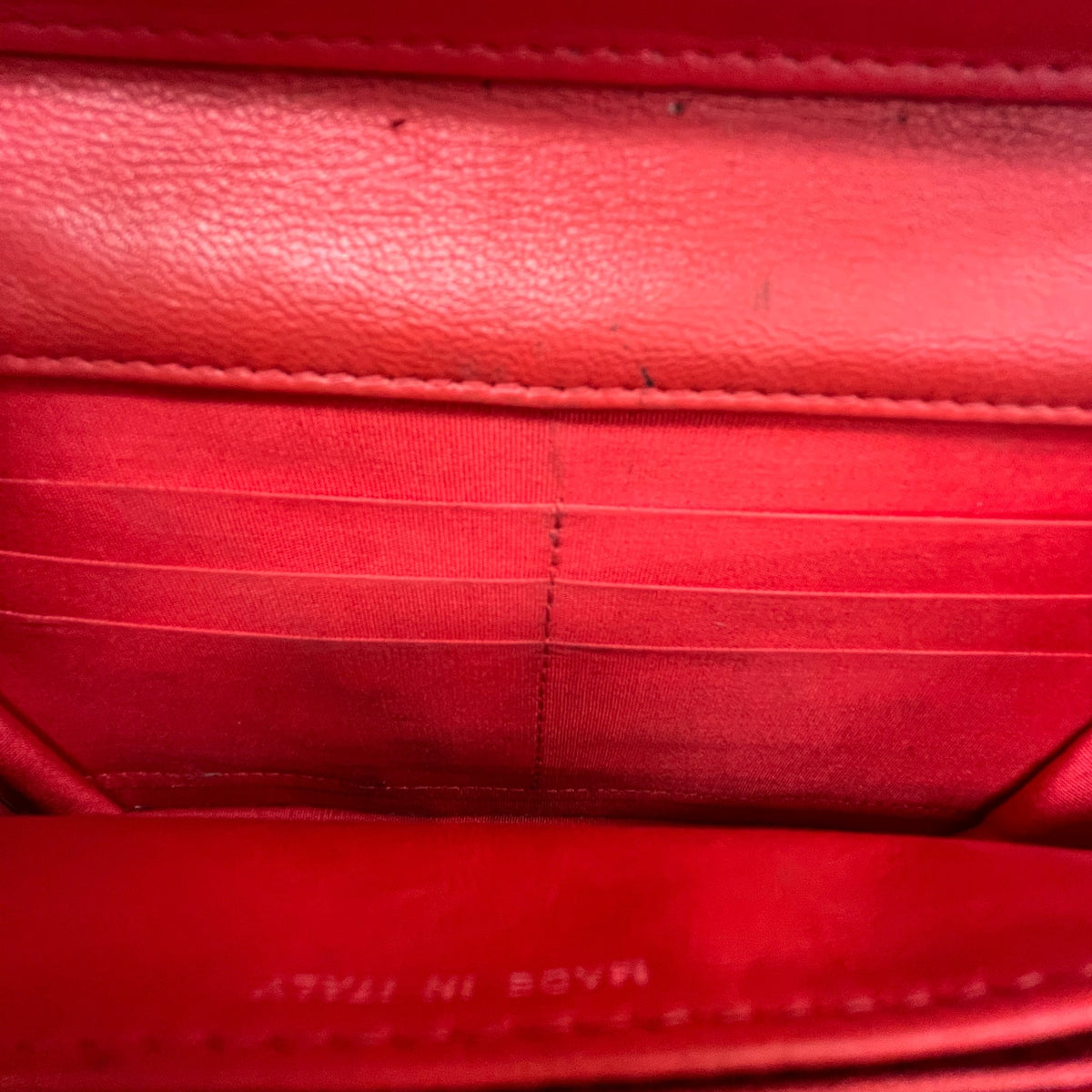 Women's CC Lambskin Wallet On Chain Crossbody Bag Red - Photo 12