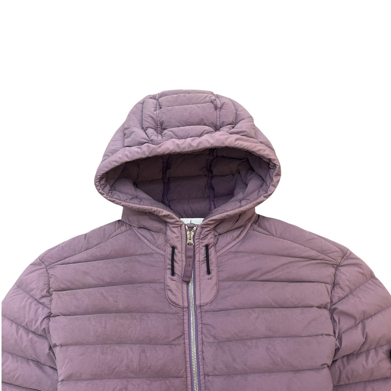 Men's Applique Logo Down Jacket Purple Size L
