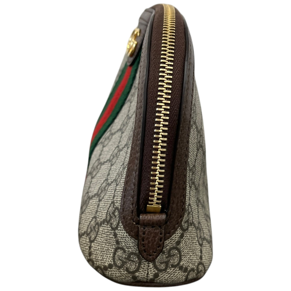 Women's GG Supreme Ophidia Small Cosmetic Toiletry Bag Beige - Photo 5