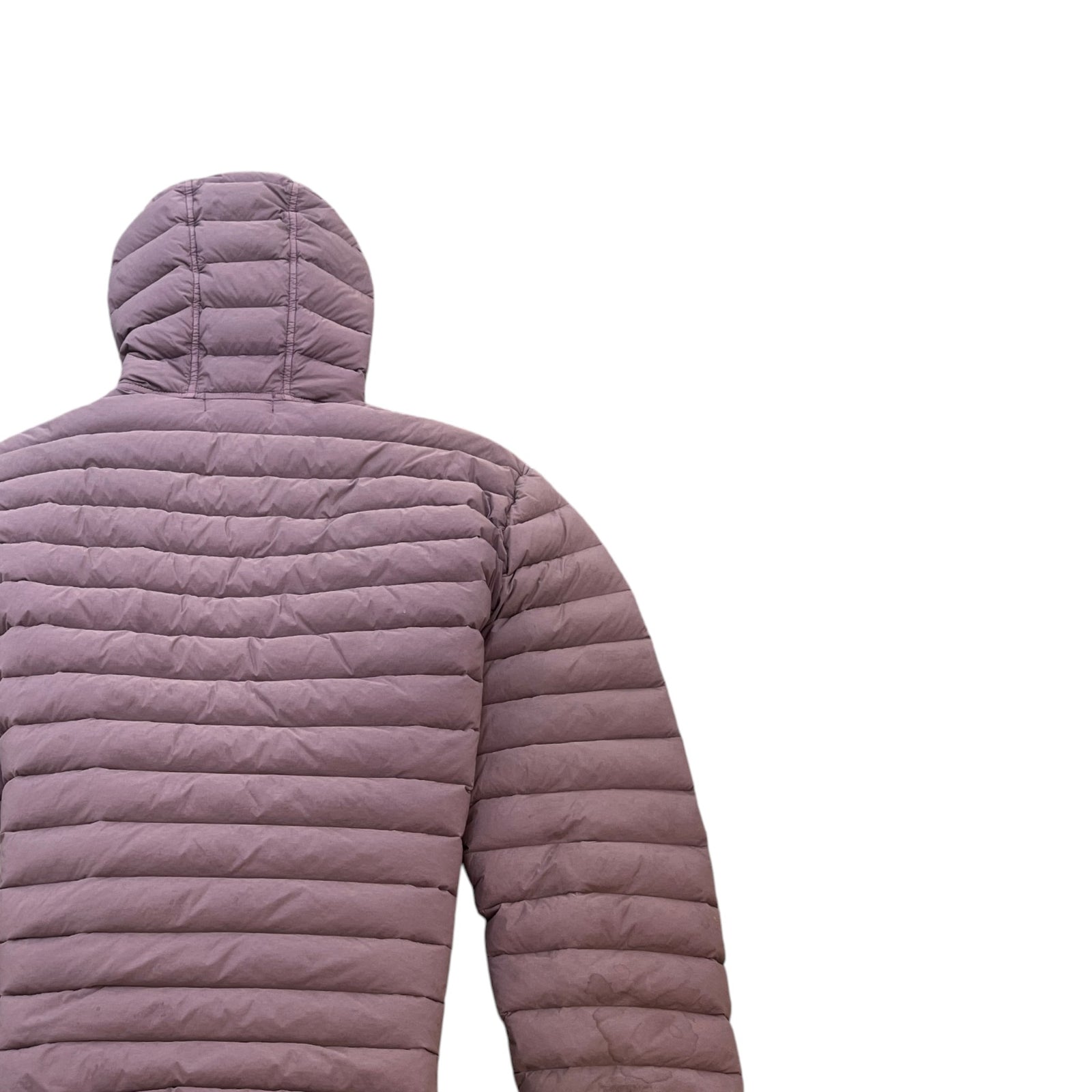 Men's Applique Logo Down Jacket Purple Size L - Photo 4