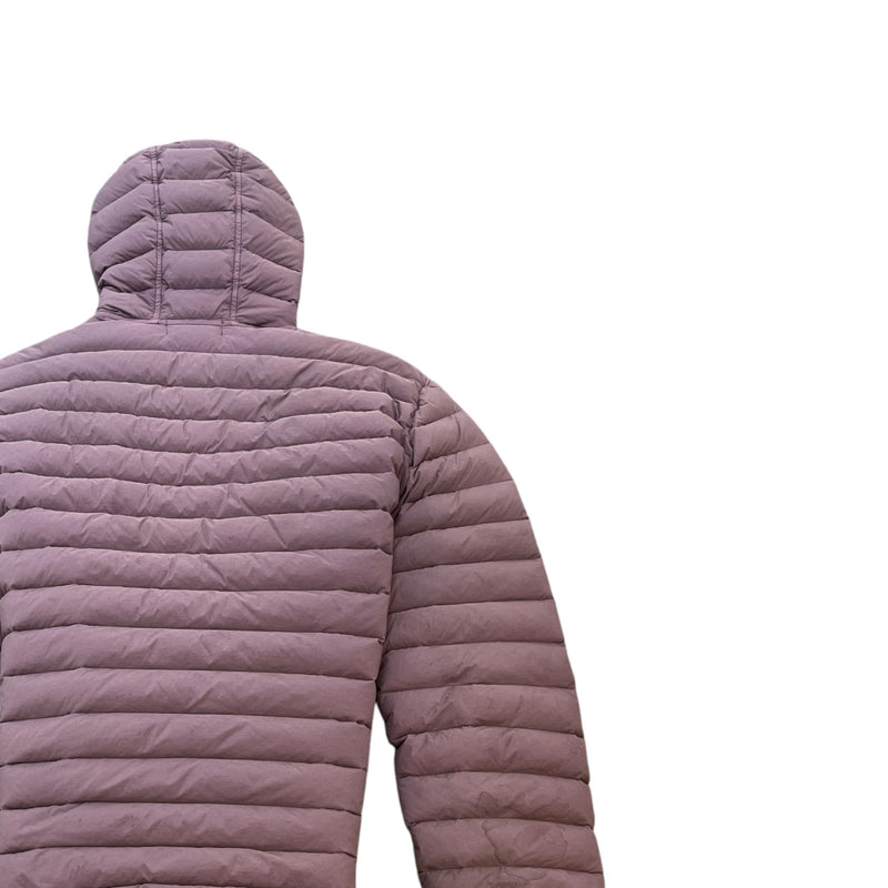 Men's Applique Logo Down Jacket Purple Size L