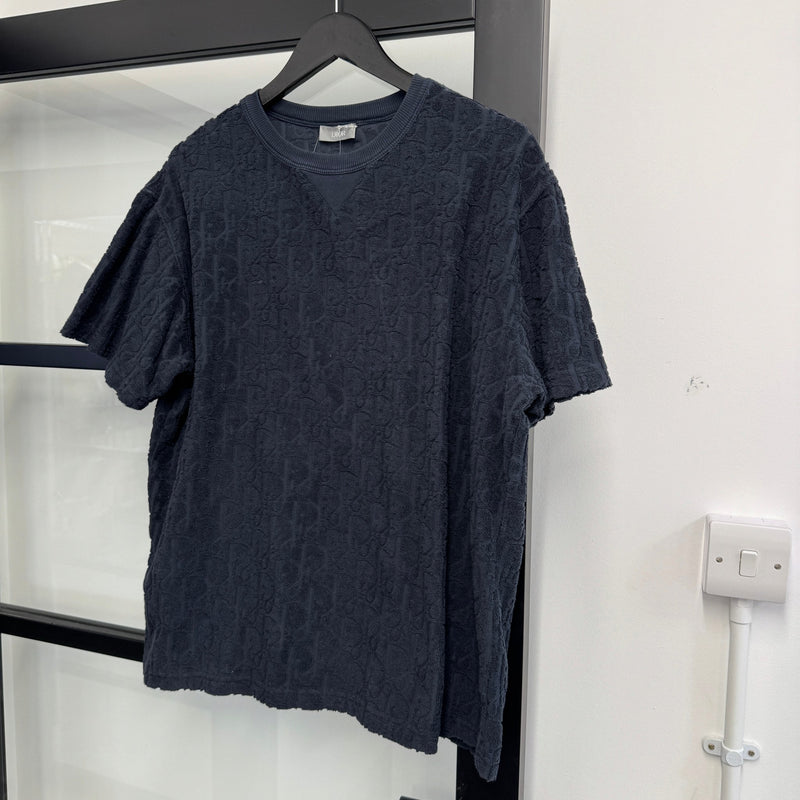 Men's Oblique T-Shirt Navy Size L