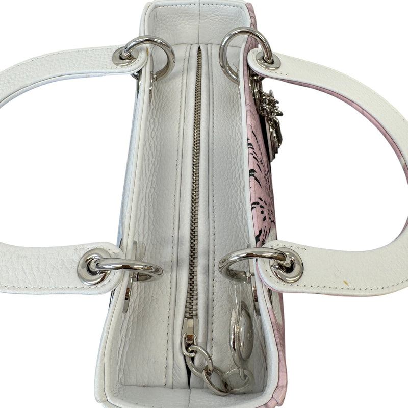 Women's Lady Dior Floral Handbag White
