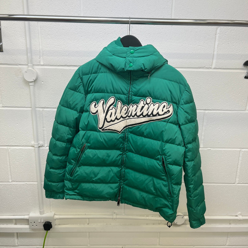 Men's Patch Logo Down Jacket Green Size IT 50 / L