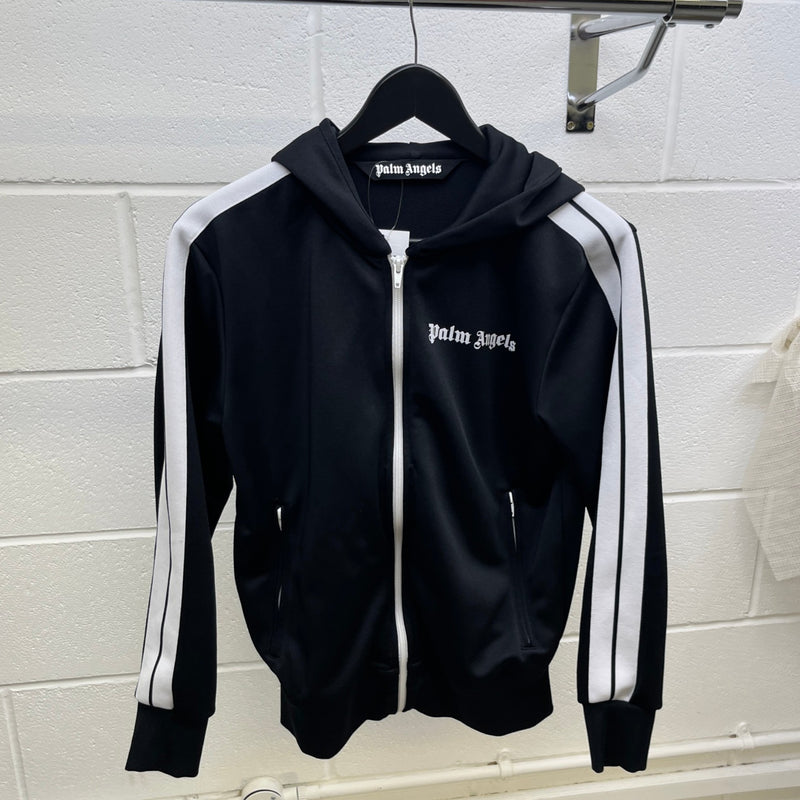 Men's Logo Print Track Jacket Black Size S