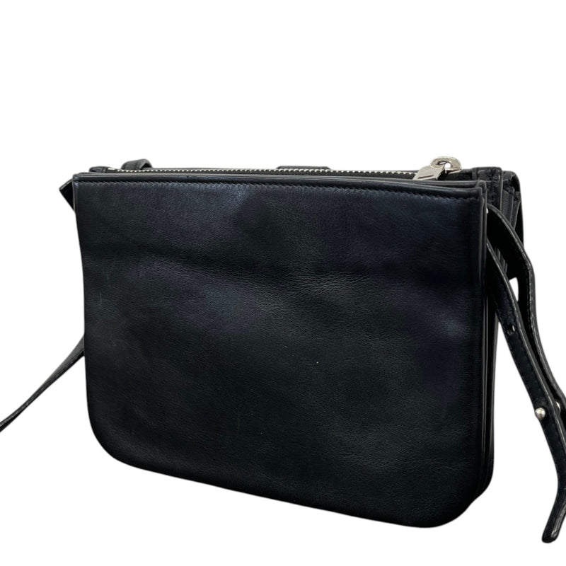Women's Logo Tri-Pocket Crossbody Bag Black