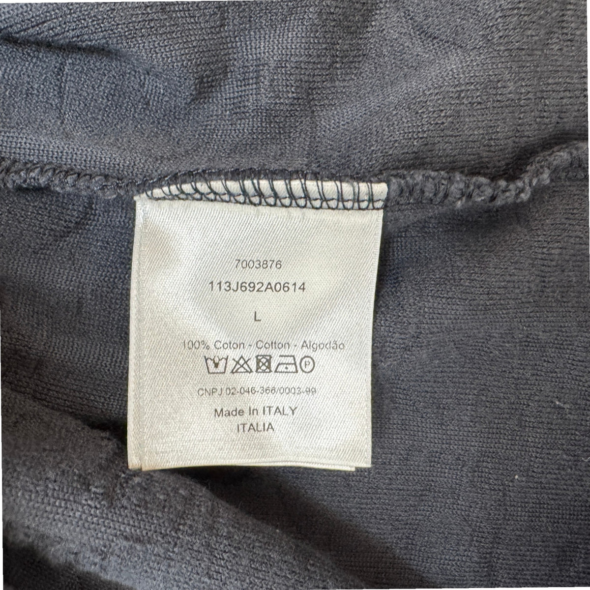 Men's Oblique T-Shirt Navy Size L - Photo 6