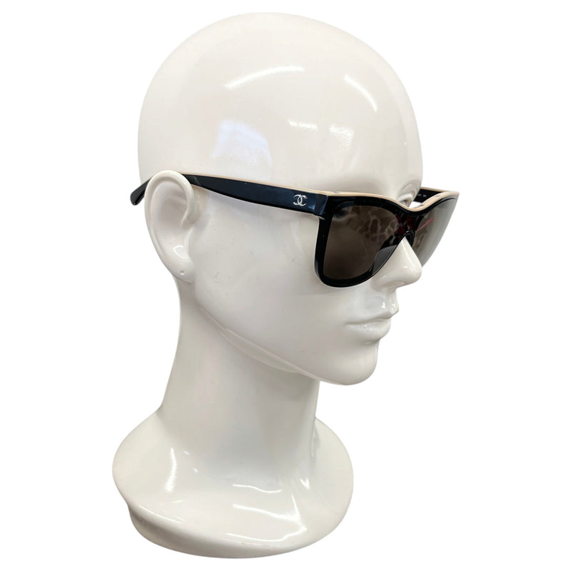 Women's Acetate Logo Shield Sunglasses Black