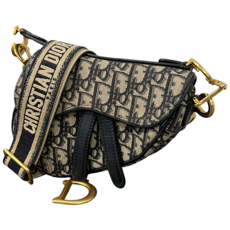 Women's Oblique Mini Saddle Handbag Navy