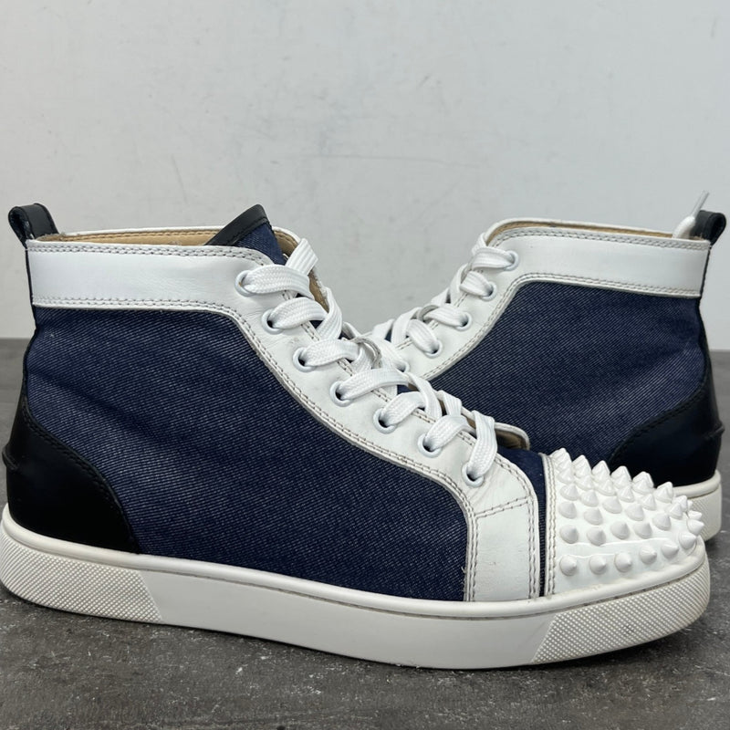 Men's Louis Spikes Flat High Trainers Navy Size UK 6 / EU 40