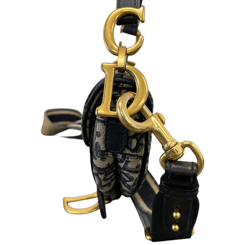 Women's Oblique Mini Saddle Handbag Navy