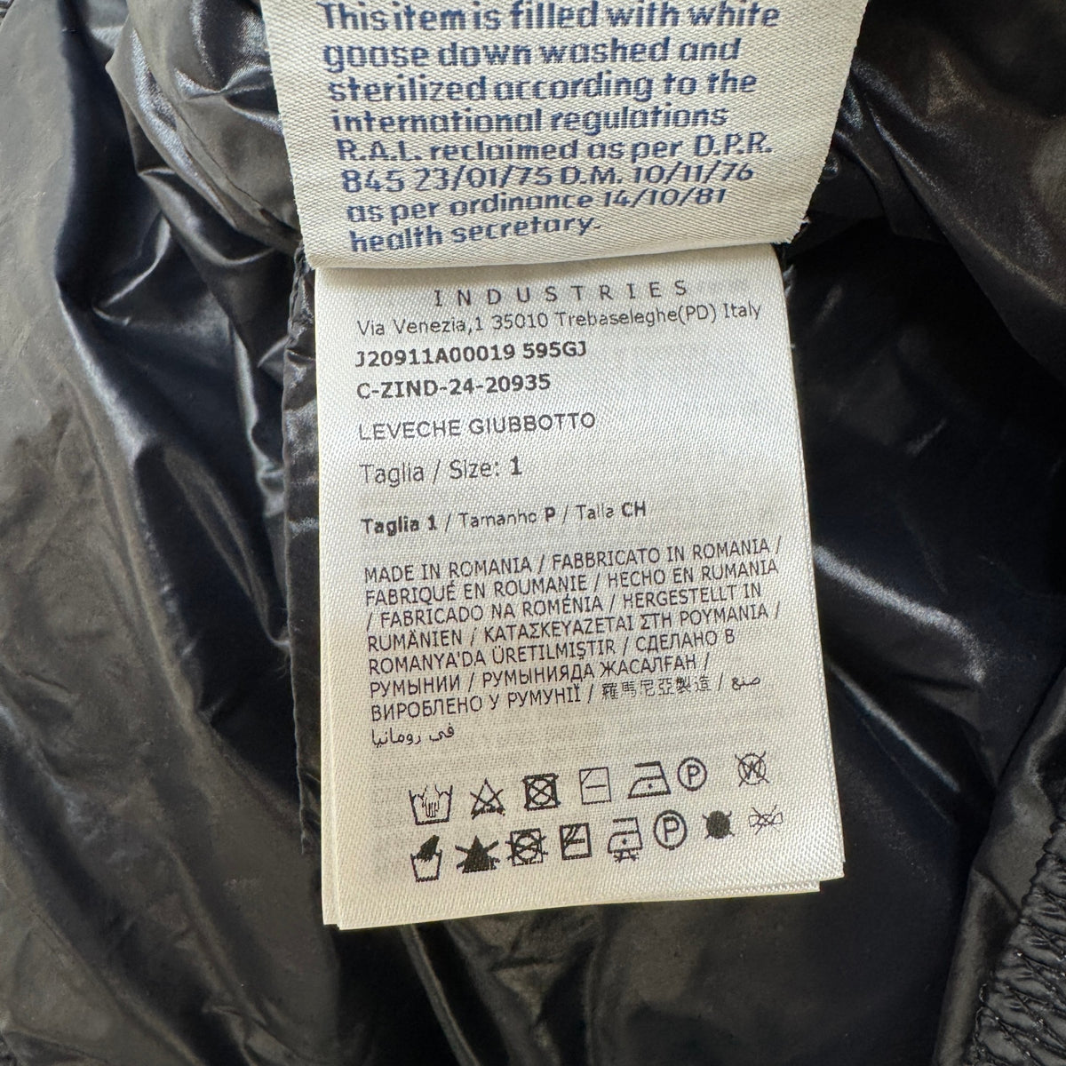 Men's Leveche Down Jacket Black Size 1 / S - Photo 10