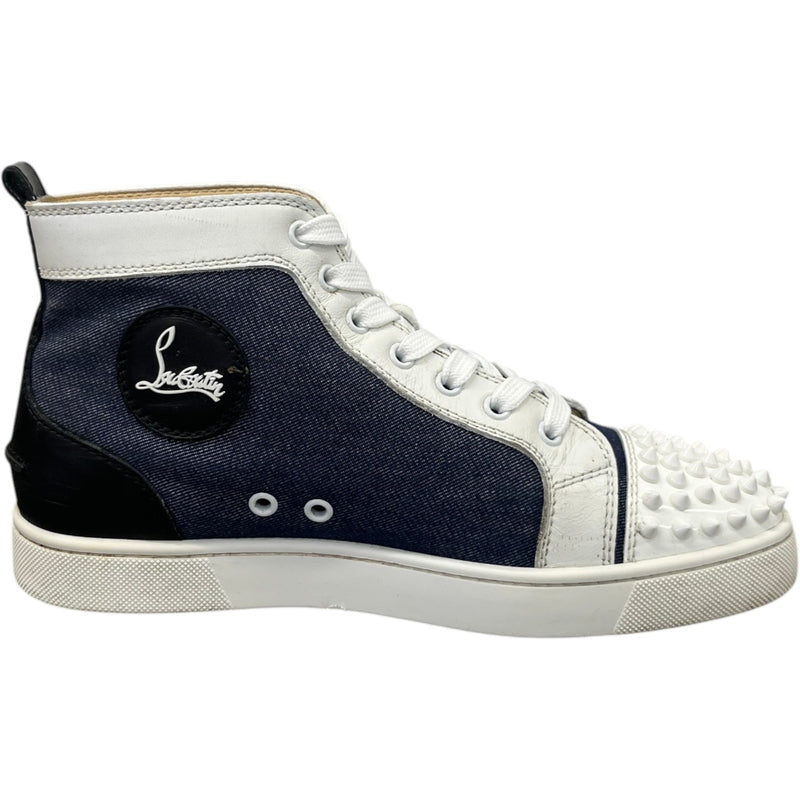 Men's Louis Spikes Flat High Trainers Navy Size UK 6 / EU 40