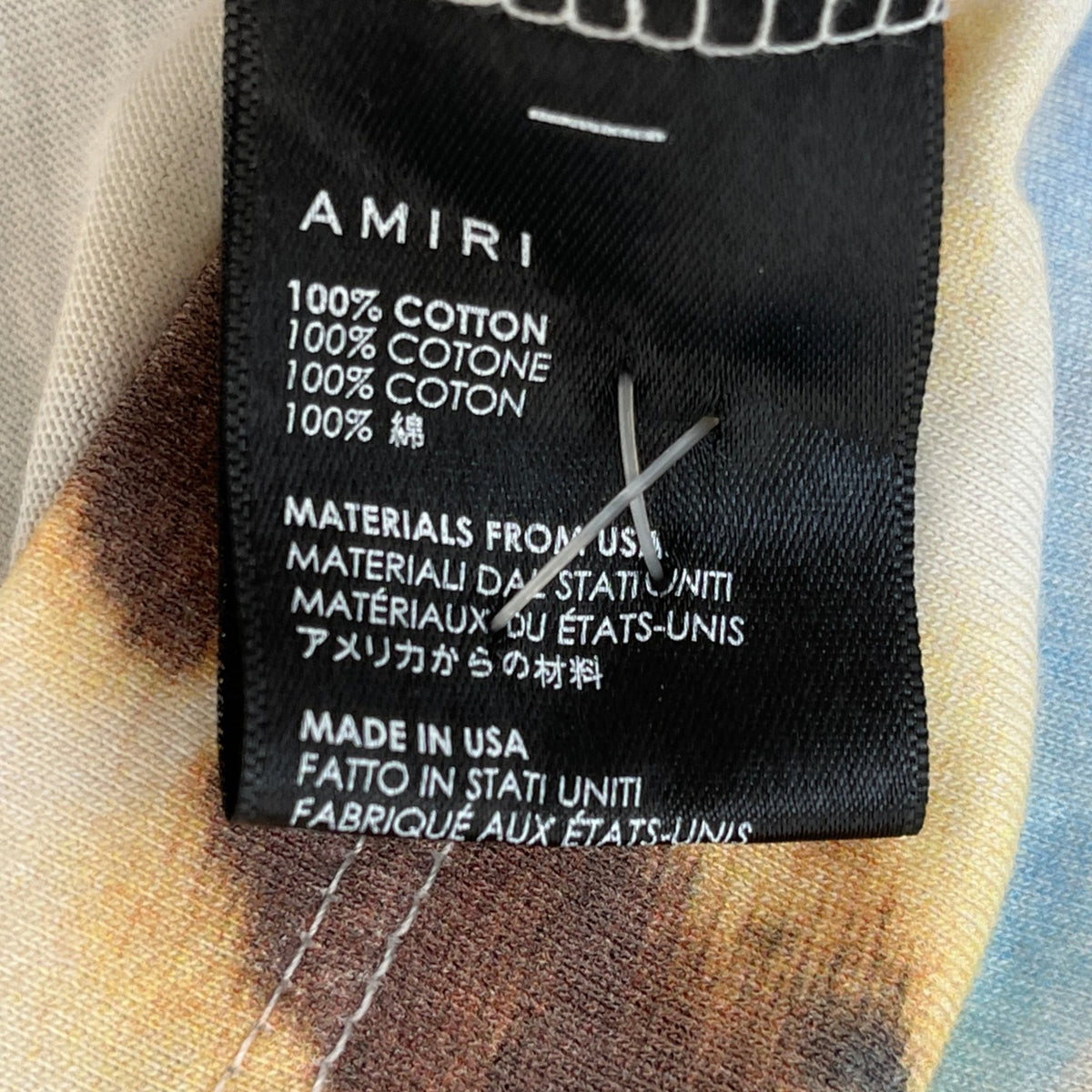 Men's Tie-Dye Patchwork T-Shirt Multi-Coloured Size L - Photo 5