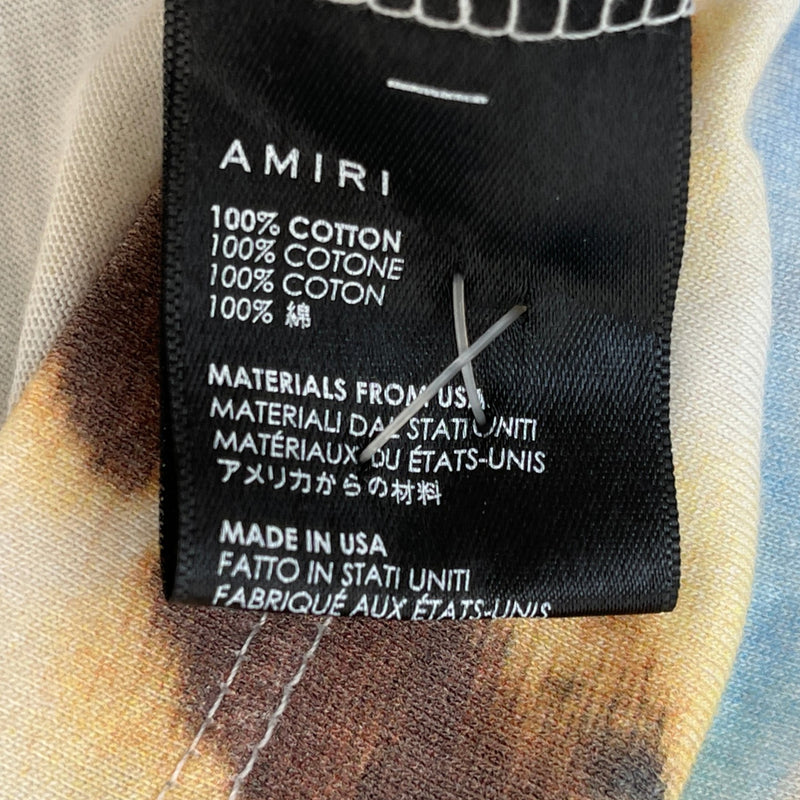 Men's Tie-Dye Patchwork T-Shirt Multi-Coloured Size L