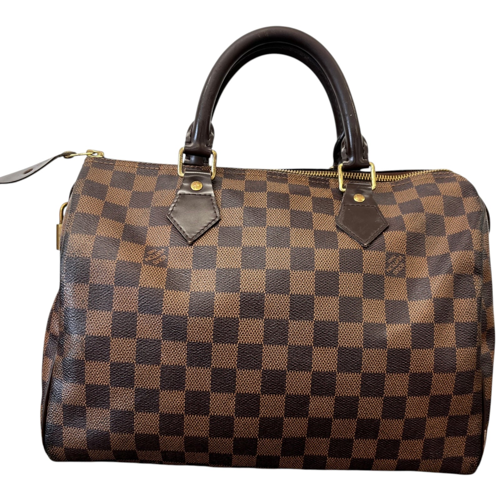 Women's Damier Ebene Speedy 30 Bag Brown - Photo 3